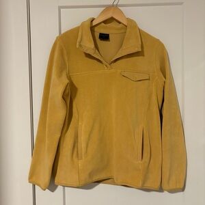 32 Degrees Fleece Pullover with Buttons - Mustard - Gorpcore, Outdoor, Cozy